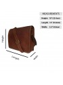Genuine Leather Crossbody Full Flap Messenger Magnetic Snap Men Shoulder Bag