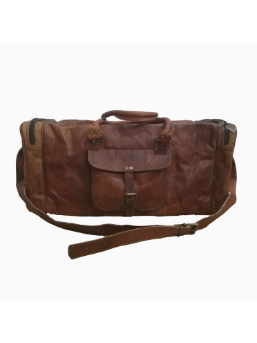 Designer Genuine Leather Travel Duffel Bag Weekend Overnight Luggage Duffle Holdall Bag