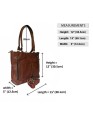 Womens Tote Handbag With Wallet Genuine Leather Rustic Crossbody Shoulder Purse Satchel Bag