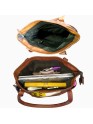 Womens Shoulder Handbag Genuine Leather Brown Ladies Tote  Purse 