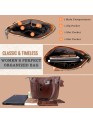 Womens Shoulder Handbag Genuine Leather Brown Ladies Tote  Purse 