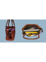 Women's Shoulder Tote Handbag With Wallet Brown Shoulder Office Handmade Bag