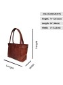 Women's Shoulder Tote Handbag With Wallet Brown Shoulder Office Handmade Bag