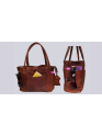 Women's Side Shoulder Crossbody Bag Genuine Leather Tote Bag Brown Daily Wear Office Bag
