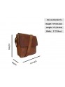 Women Crossbody Genuine Leather Brown Messenger Sling Shoulder bag 