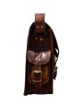 Brown Carryall Genuine Leather  Office Laptop Camera Lens KIt Photography Bag