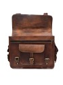 Brown Carryall Genuine Leather  Office Laptop Camera Lens KIt Photography Bag