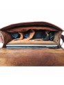 Brown Carryall Genuine Leather  Office Laptop Camera Lens KIt Photography Bag