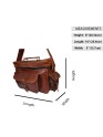 Men's Vintage Camera Messenger Bag Leather Travel Shoulder Bag for Photographer