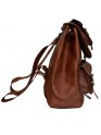 Vintage Hiking Daypack Genuine Brown Leather Shoulder Bag Travel Backpack