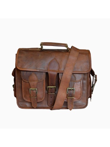 Vintage Genuine  Leather Briefcase Camera Lens DSLR Sony Canon Nikon Bag