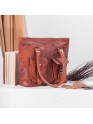 Vintage Genuine Leather Stylish Shopping Sling Purse Bag For Women