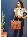 Vintage Genuine Leather Stylish Shopping Sling Purse Bag For Women