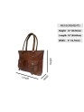 Vintage Genuine Leather Stylish Shopping Sling Purse Bag For Women