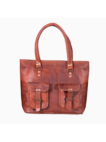 Vintage Genuine Leather Stylish Shopping Sling Purse Bag For Women