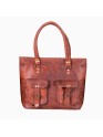 Vintage Genuine Leather Stylish Shopping Sling Purse Bag For Women