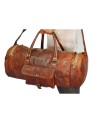Genuine Leather Weekend Shoulder Luggage Bag Overnight Travel Duffel Gym Bag 