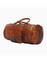 Genuine Leather Weekend Shoulder Luggage Bag Overnight Travel Duffel Gym Bag 