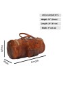 Genuine Leather Weekend Shoulder Luggage Bag Overnight Travel Duffel Gym Bag 
