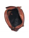 Crossbody Purse Soft Leather Hobo Women Semi Circle Zipper Brown Bag