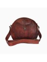 Crossbody Purse Soft Leather Hobo Women Semi Circle Zipper Brown Bag