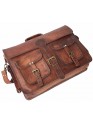 Genuine Leather Laptop Crossbody Business Messenger Men's Office Briefcase Bag