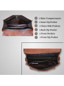 Genuine Leather Laptop Crossbody Business Messenger Men's Office Briefcase Bag