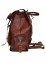 Vintage Genuine Leather 16" Rucksack Luggage Travel Hiking Bag