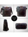 Genuine Leather Crossbody Sling Bag for Women – Handcrafted Shoulder Satchel with Adjustable Strap, Magnetic & Zipper Closure – Stylish Purse for Travel, Work, Office, Daily Use