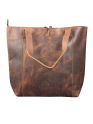 Genuine Hunter Leather Tote Women Purse Handmade Handbag Top Handle Shoulder Bag