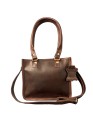 Madosh, Genuine Leather Top Handle Brown Tote Bag Medium Crossbody Sling Satchels Handbags for Women