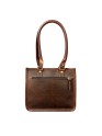 Madosh, Genuine Leather Top Handle Brown Tote Bag Medium Crossbody Sling Satchels Handbags for Women