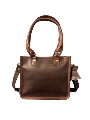 Madosh, Genuine Leather Top Handle Brown Tote Bag Medium Crossbody Sling Satchels Handbags for Women