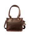Madosh, Genuine Leather Top Handle Brown Tote Bag Medium Crossbody Sling Satchels Handbags for Women