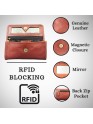 Women's Purse Genuine Leather Small Clutch Daily Brown Wallet