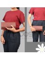 Women's Purse Genuine Leather Small Clutch Daily Brown Wallet