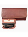 Women's Purse Genuine Leather Small Clutch Daily Brown Wallet