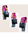 Madosh Women's Genuine Leather Tote Bag | Multi-Pocket Shoulder Bag | Adjustable & Detachable Strap | Elegant Everyday Handbag for Work & Travel (Black)