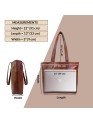Brown Genuine Leather Tote Bag for Women - 15 inch Laptop Work Bag Shoulder Handbag & Purse with Multiple Pockets
