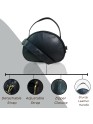 Madosh Women's Genuine Leather Handbag Purse – Minimalist Small Crossbody Bag with Detachable Strap & Top Handle, Handmade for Everyday & Evening Use