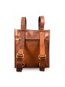 Madosh Genuine Leather 2-in-1 Brown Medium Backpack tote handbag easily convertible dual design purse