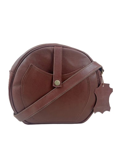 Crossbody Purse Soft Leather Hobo Women Semi Circle Zipper Brown Bag