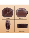 Crossbody Purse Soft Leather Hobo Women Semi Circle Zipper Brown Bag