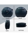 Black Crossbody Purse Soft Leather Hobo Women Semi Circle Zipper Bag