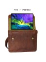 Men's Genuine Leather Crossbody Ipad Bag Flap Over Shoulder Laptop Office Bags