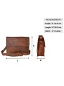 Men's Genuine Leather Crossbody Ipad Bag Flap Over Shoulder Laptop Office Bags
