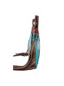 Madosh, Western Style Tote Bag for Women Bohomian Turquoise Aztec Embossed Crossbody Purse Saddle Slingbag