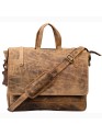 Men's Briefcase Office Bag Genuine Buffalo Leather Messenger Bag Laptop Work Bag