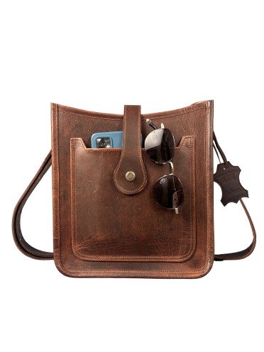 Madosh Genuine Brown Leather  Canvas Laptop Men’s Briefcase Side Crossbody Office Shoulder Business Messenger Laptop Handbag for men