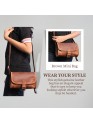 Women's Buffalo Hide Small Round Brown Shoulder Crossbody Bag Girls Sling Purse